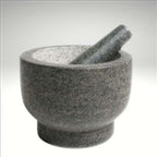 Thumbnail image #1 for JB Prince UA276 Marble Mortar and Pestle Set, 5.25"W x 5.25"D x 5"H