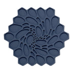 Thumbnail image #1 for Steelite International Modern Twist MTTVHI00407 7-Inch Silicone Hive-Shaped Trivet, Midnight Blue