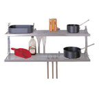 Thumbnail image #1 for SPG International Amco AC123618CP Wire Cantilever Wall Shelving Kit, Chrome, 36"W x 12"D x 18"H, 2 Shelves