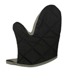 Thumbnail image #1 for Chef Revival CL2PX10BKBK Pyrotex Oven Mitt, Wrist Length, 10-1/2", Flame-Resistant, Black with Beige Trim Case of 12 Pair