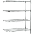 Thumbnail image #1 for Metro Super Erecta SA-1854C-63-A4 Super Adjustable Wire Add-On Shelving Unit, 54"W x 18"D x 63"H, 600 lb. capacity per shelf, 2000 lb. capacity per