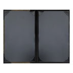 Thumbnail image #2 for Risch WOOD-2V 8.5X14 Wood Menu Cover, 8-1/2" x 14", Double-Fold, 2-View Case of 25