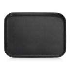 Thumbnail image #1 for New Star Foodservice Inc. 24975 Non-Slip Plastic Serving Tray, 12 x 16 Inches, Rectangular, Black Case of 12