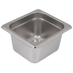 Thumbnail image #1 for Stanton Trading SP-1604 1/6 Size Stainless Steel Solid Steam Table Pan, 4" Deep, Anti-Jam Case of 36