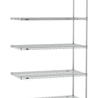 Thumbnail image #1 for Metro Super Erecta SE-1860C-86-A5 Wire Add-On Shelving Unit, 60"W x 18"D x 86"H, Chrome, 5 Shelves