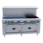 Thumbnail image #1 for Royal Range of California Delux Series RDR-12 72-Inch Gas Restaurant Range with 12 Open Burners and 2 Standard Ovens