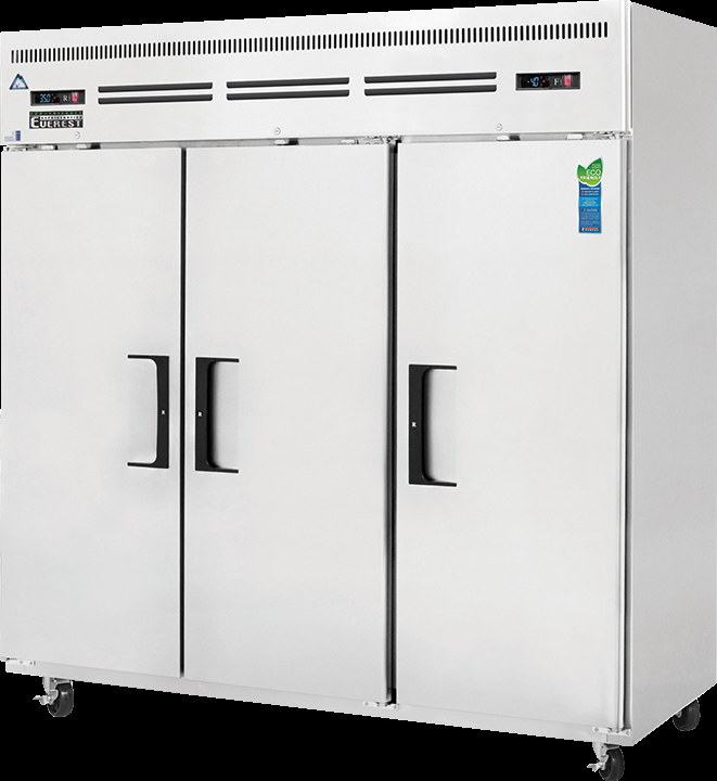 Product image #5 for Everest Refrigeration ESRF3 Three-Section Dual Temperature Reach-In Refrigerator/Freezer Combo with Top-Mounted Compressor