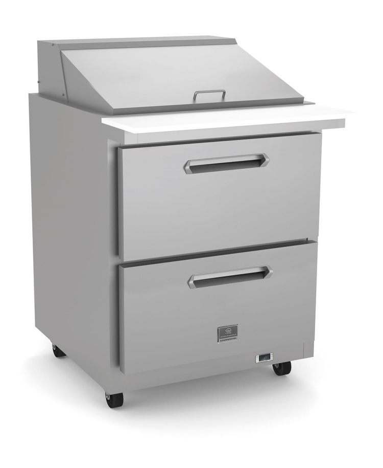 Product image #6 for Kelvinator Commercial 29-Inch 1-Section 2-Drawer Mega Top Refrigerated Sandwich/Salad Prep Table, 12-Pan Top