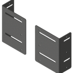 Thumbnail image #1 for Mars Air Systems B0042 Transom Mounting Bracket Kit for LPV2 Air Doors, Steel, Obsidian Black, Set of 2