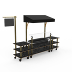 Thumbnail image #1 for Steelite International Mogogo, Modular MGCMLA01MBBW Canopy Cooling Station, 130"W x 29 1/2"D x 96"H, Mixed Materials