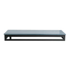 Thumbnail image #2 for Steelite International My Glass Studio GS196671 Footed Rectangular Glass Serving Board, 19.75 x 7.125 x 0.875 in, Dusk Blue Cream