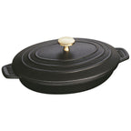 Thumbnail image #1 for Zwilling J.A. Henckels Staub® 1004135 Oval Enameled Cast Iron Hot Plate with Lid, 1 qt., Induction Ready, 9" x 6-5/8"