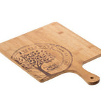 Thumbnail image #1 for Tableware Solutions USA Leone S4109 Bamboo Cutting Board, Square, 8" x 8" x 1/2", with Handle
