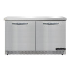 Thumbnail image #2 for Continental Refrigerator SW48N-FB 48-Inch Two-Door Worktop Refrigerator with Stainless Steel Flat Top, Front-Breathing