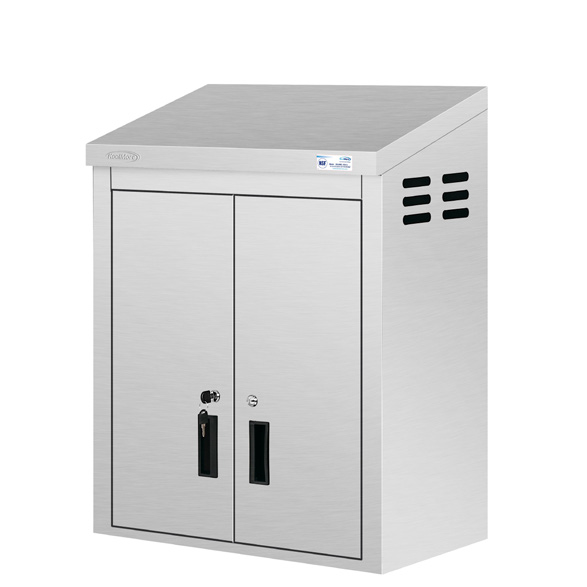 Product image #4 for KoolMore 24 Inch Wall-Mounted Stainless Steel Commercial Wall Cabinet with Locking Hinged Doors and 2 Shelves
