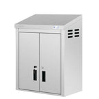 Thumbnail image #4 for Koolmore KM-WMC-1524-S 24-Inch Wall-Mounted Stainless Steel Cabinet with Locking Hinged Doors, 2 Shelves, and Slanted Roof