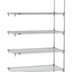 Thumbnail image #1 for Metro Super Erecta SA-2148C-74-A5 Super Adjustable Wire Add-On Shelving Unit, 48"W x 21"D x 74"H, 800 lb. capacity per shelf, 2000 lb. capacity per