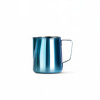 Thumbnail image #1 for Espresso Parts Barista Basics EPPITCHER12-BLUE 12 oz Blue 18/8 Stainless Steel Frothing Pitcher with Handle