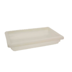 Thumbnail image #1 for Thunder Group PLFB121803PP Food Storage Box, 1-3/4 Gallon, 12 x 18 x 3-1/2 in, White Polypropylene, Built-In Handle Case of 12
