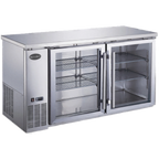 Thumbnail image #2 for SABA SBB-24-60GSS Two-Section Back Bar Cooler, 60-3/4 in. W, 2 Glass Doors, Stainless Steel Exterior