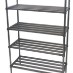 Thumbnail image #1 for Channel Manufacturing TA2054-5-KIT Adjustable Aluminum Tubular Wall Shelving Kit, 5 Shelves, 54"W x 20"D x 72"H
