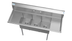 Thumbnail image #5 for KoolMore 60 Inch Commercial 3-Compartment Stainless Steel Sink with Dual Drainboards and Backsplash