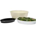 Thumbnail image #1 for G.E.T. ML-184-BK 9 Qt Oval Melamine Casserole Dish, Black, 16 x 10 x 6 in, Without Cover Case of 3