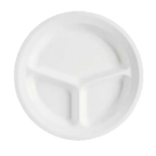 Thumbnail image #1 for G.E.T. Supermel CP-532-W 3-Compartment Melamine Plate, 11", White 1 Dozen