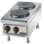 Thumbnail image #5 for Toastmaster (Middleby) TMHPF 2-Burner Electric Countertop French Top Hot Plate, Solid Cast Iron, Infinite Controls, Stainless Steel Front and Top