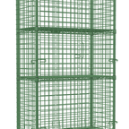 Thumbnail image #1 for Steel Works Stainless SWSC2448G Security Cage, complete stationary kit, 24" x 48" shelves with 63"H panels, for wet or dry storage, includes 1 top