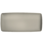 Thumbnail image #1 for Vertex China Elements E-R12-S Rectangular China Plate, 10-1/2" x 4-3/4", Stone Matte Gray, Subtle Embossing 1 Dozen