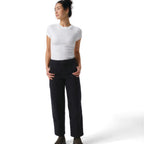 Thumbnail image #1 for Chef Works PBN02W-BLK-2 Women's Utility Carpenter Pants, 100% Cotton, Black, Size 2, Reinforced Knee Panels