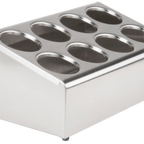 Thumbnail image #1 for Steril-Sil Company TC-8 Countertop Silverware Dispenser, 8-Compartment, Stainless Steel, 20 x 11.5 x 8.5 in