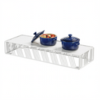 Thumbnail image #1 for Cal-Mil Portland 4103-3-15 Rectangular White Steel Buffet Riser, 20-1/4"W x 7"D x 3"H