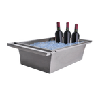 Thumbnail image #1 for G.E.T. Urban Renewal SSTUBREC-01 . . Square Double-Wall Stainless Steel Beverage Tub, 26-1/2 x 16 x 6-1/2 in, Pounded Finish