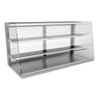 Thumbnail image #1 for RPI Industries Vienna VIDD4-27-R-SL Dry Countertop Pastry Display Case, 57-1/8" W, Full Service, 2 Adjustable Shelves, Stainless Steel