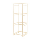 Thumbnail image #1 for Steelite International Creations Buffet 7365MW345 Square Metal Tiered Buffet Riser, Ivory, 9.5 x 9.5 x 28.5 in