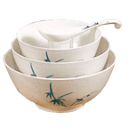 Thumbnail image #1 for Thunder Group Blue Bamboo 5206BB 25 oz Melamine Rice Bowl, 5-7/8" Diameter Case of 6 Dozen