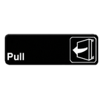 Thumbnail image #1 for Thunder Group PLIS9302BK Pull Information Sign, Self-Adhesive, White on Black, 9" x 3" Case of 144