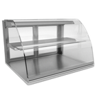 Thumbnail image #1 for RPI Industries Vienna VIDD2-20-R-CV Dry Countertop Pastry Display Case, 31-1/2" W, Full-Service, Curved Glass, 1 Adjustable Shelf