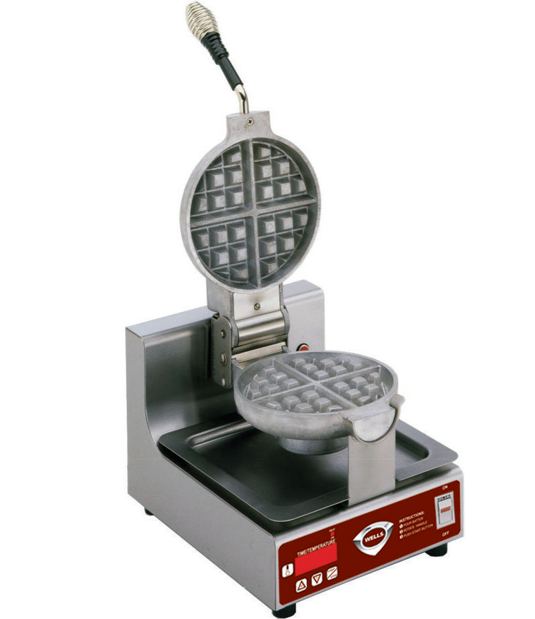 Product image #2 for Wells Countertop Single Round Belgian Waffle Baker with Electronic Controls and Automatic Timer