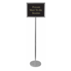 Thumbnail image #1 for AARCO Products TY-2CH Director Sign Stand, 54"H, Silver Aluminum, Weighted Base, Includes 12 Signs
