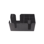 Thumbnail image #1 for CAC China BCDY-6 Bar Garnish Caddy, 6-Compartment, Plastic, Black Case of 12