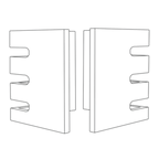 Thumbnail image #2 for Eastern Tabletop Durawood 1753WR Display Riser Set, 9-1/2"H, L-Shaped, Multi-Level, Stainless Steel