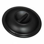 Thumbnail image #1 for Dinex DXHHDM903 Dome Lid for 9-Inch Round Disposable Plates, Black Polypropylene, High-Heat Safe
