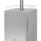 Thumbnail image #1 for Beverage Factory Kegco V24OSSL-2 Outdoor-Rated Stainless Kegerator with Dual-Faucet Draft Tower, Built-In or Freestanding