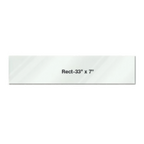 Thumbnail image #1 for Eastern Tabletop 0507AC Rectangular Clear Acrylic Riser Shelf, 33"L x 7"W x 3/8" Thick, Fine Matte Texture