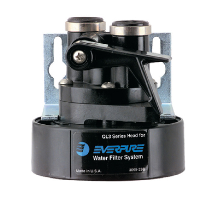 Product image #2 for Everpure QL3 Single Water Filter Head with Built-In Shut-Off Valve