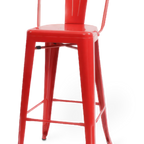 Thumbnail image #1 for ATSMFG ATS AT&S-AR-820BS-RDG Tolix-Style Armless Barstool, Red Gloss Finish, Without Pad