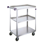 Thumbnail image #1 for Lakeside Manufacturing 444A 3-Tier Stainless Steel Utility Cart, Open Base, 500 lb Capacity, Push Handle